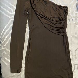 Elegant Black One-Shoulder Dress